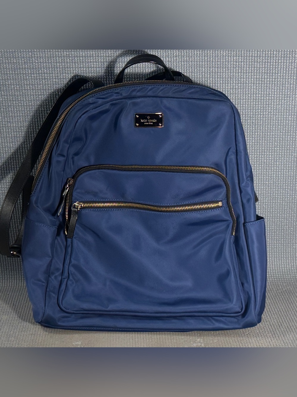 Kate Spade Wilson Road Large Bradley Backpack Navy Blue Nylon